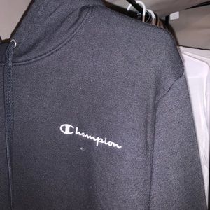 Large black champion hoodie